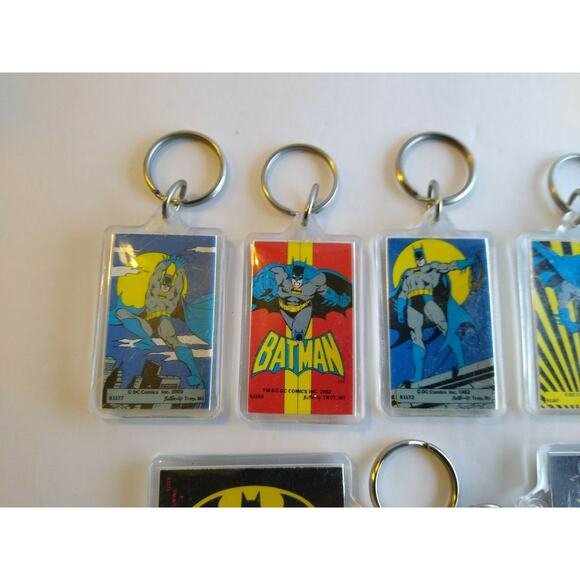 Batman Keychain Lot Of 7 Different Licensed Official DC Comics Superhero's 1980s - Picture 4 of 12
